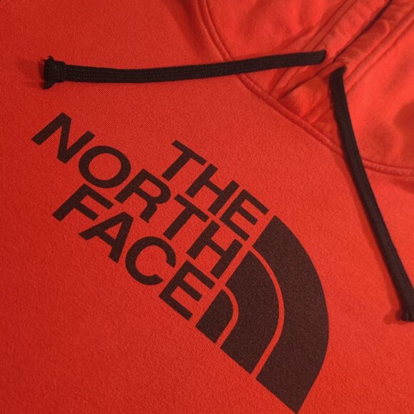 THE NORTH FACE Men’s Fleece Pullover Hoodie Sweatshirt Small Red Heavyweight - Picture 7 of 7